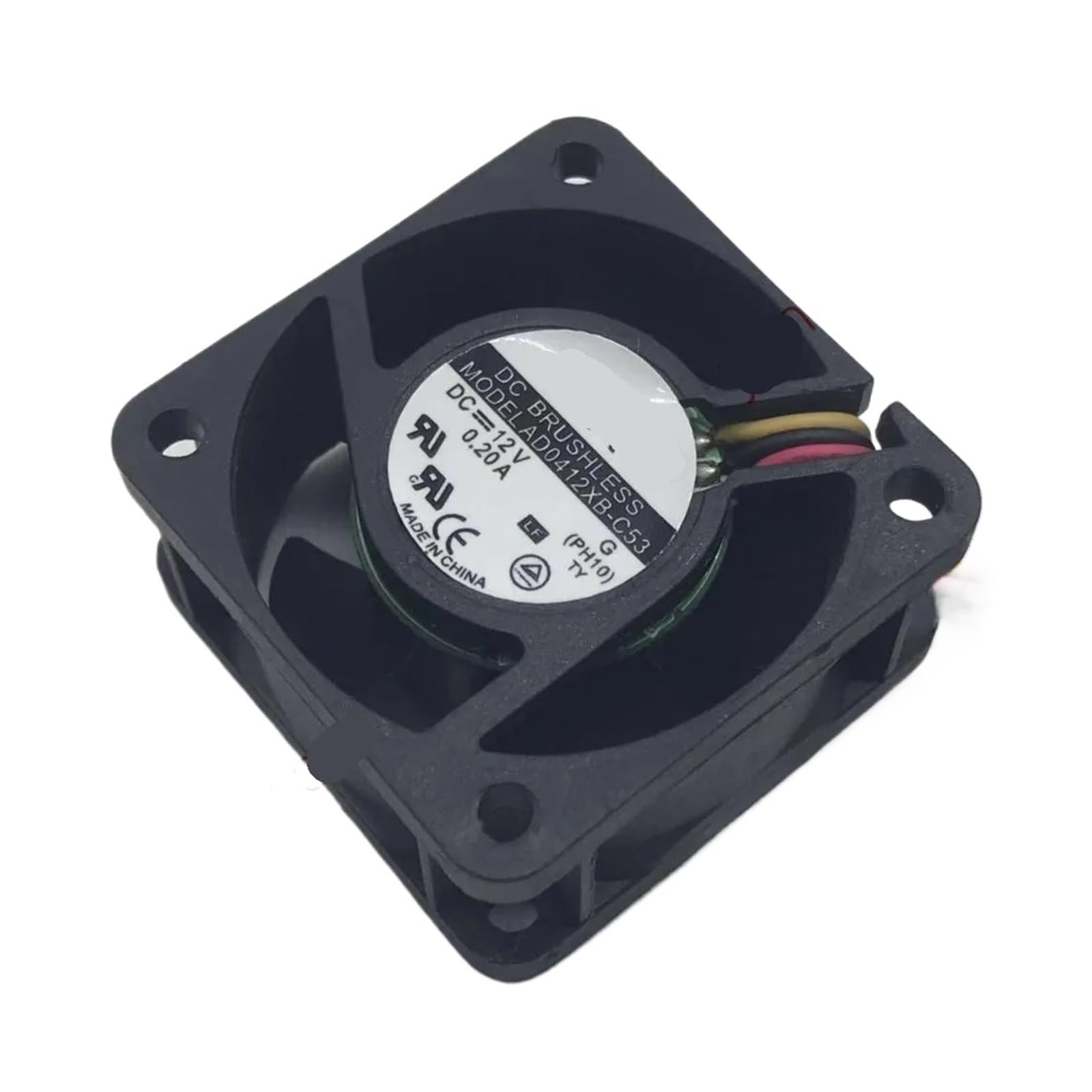 UITGVDQAT AD0412XB-C53 DC 12V 0.2A 40x40x20mm 3-wire Server Cooling Fan