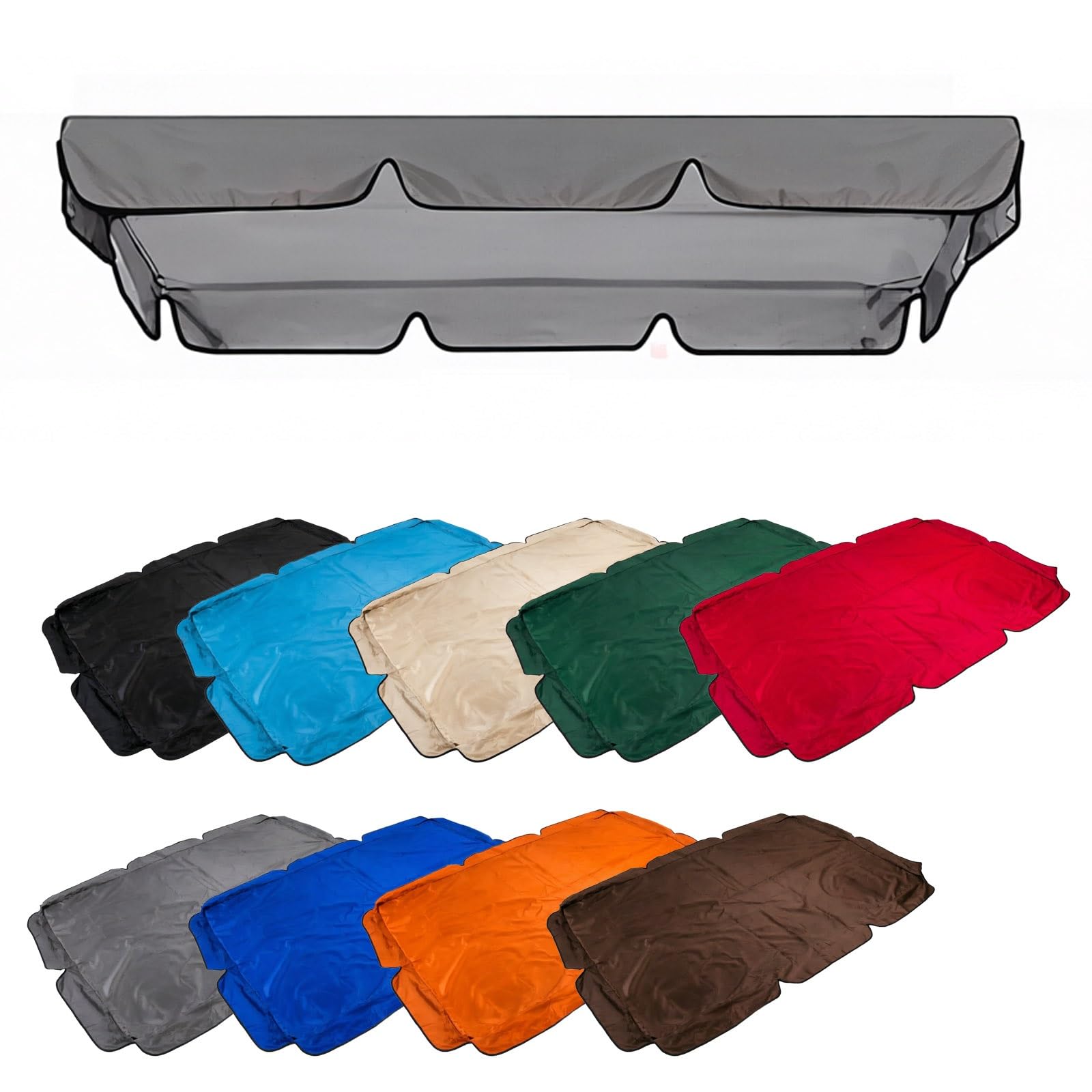 Aenmezen Waterproof Oxford Fabric for Patio Swing Canopy, Hammock Chair Top Cover Replacement, Thicken Rip Resistant Cover, 55.9x47.2in 82.7x57in(Gray,55.9x47.2in)