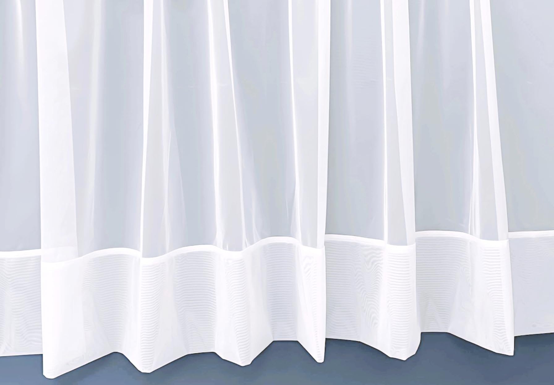 Nancy's Linens Plain Envelope Hemmed Net Curtain in White - Sold by the Metre Drop: 18" (45cm)