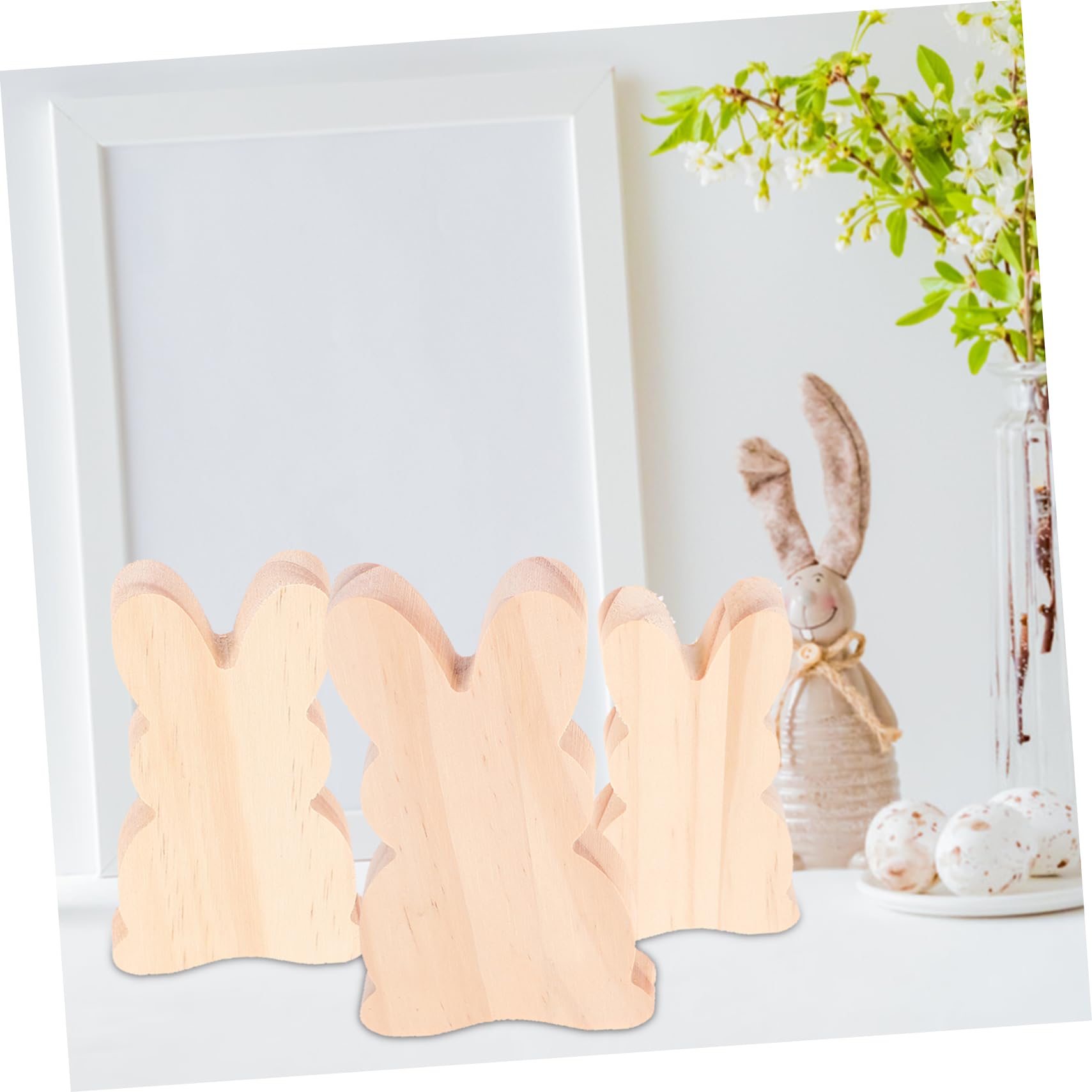 Amosfun 15pezzi Decorazioni Pasquali Con Coniglietto Segnaletica Forma Di Coniglio Per Tavolo Da Pranzo e Decorazioni Festive Per La Casa e Giardino