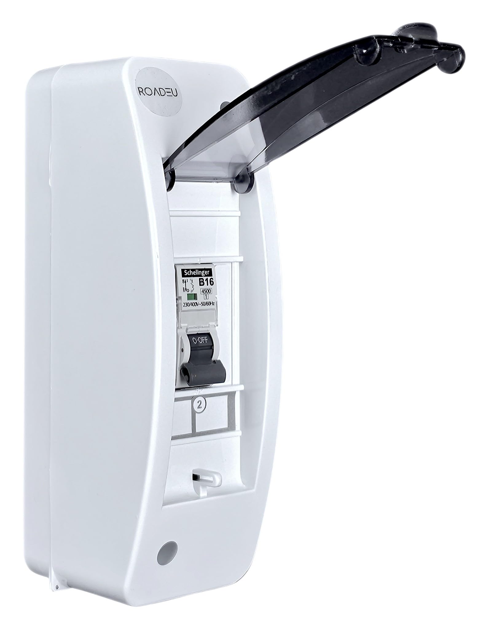 RoadEu - Caja cuadro electrico con Interruptor automático B16A 1P 230V - Ideal como distribuidor de pared para talleres, cobertizos o jardines