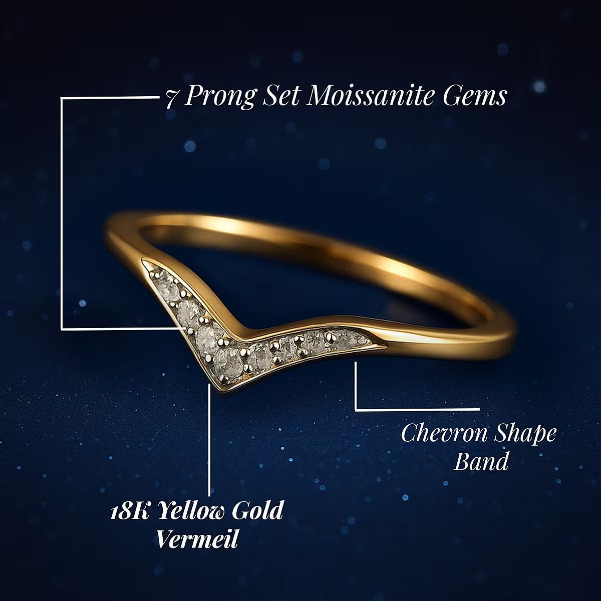TJC Anello da donna con diamante bianco a forma di forcella, con montatura a griffe, in oro giallo | argento Sterling 925 placcato platino con pietra portafortuna di aprile