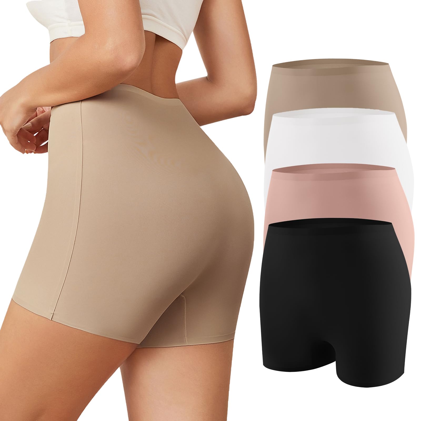 Banamic Women Boy Shorts smooth Underwear Anti Chafing