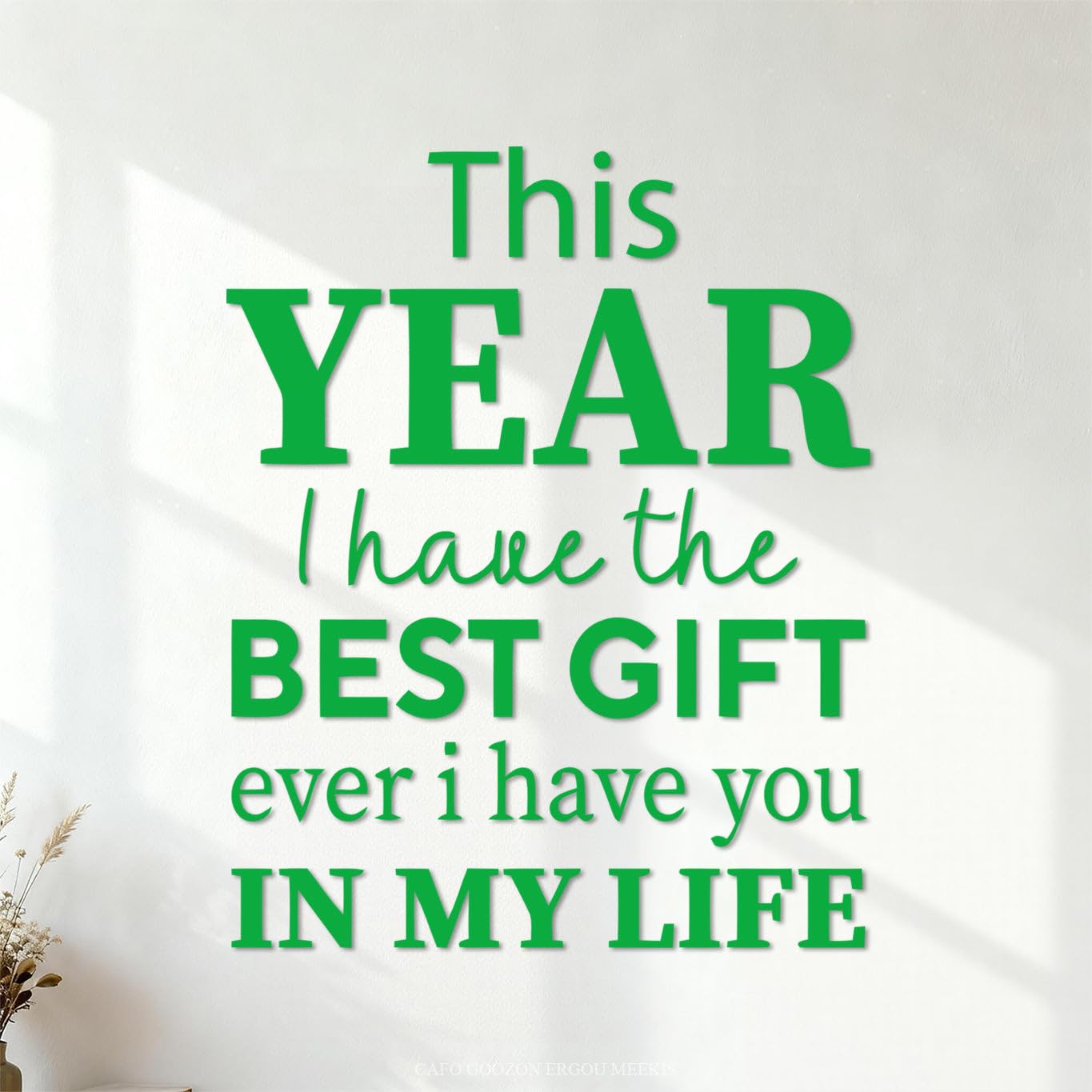 Wall Decals Paster Paper Christmas Cut Design 41x51.1cm It Won't Fall Off Green — image 1