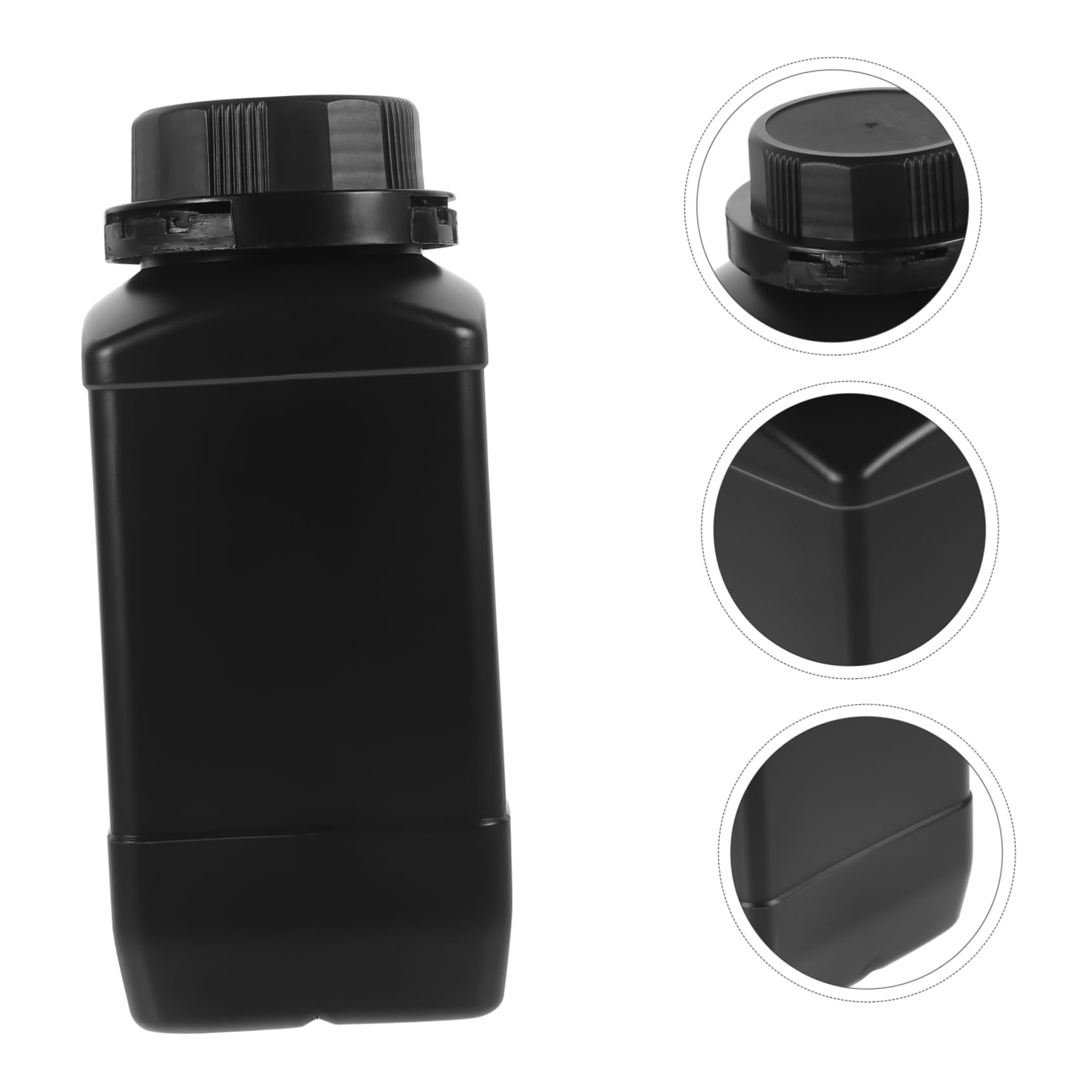 HEALEEP 2pcs 1000ml Wide Mouth Reagent Bottles Chemical Vial Bottles Screw Cap