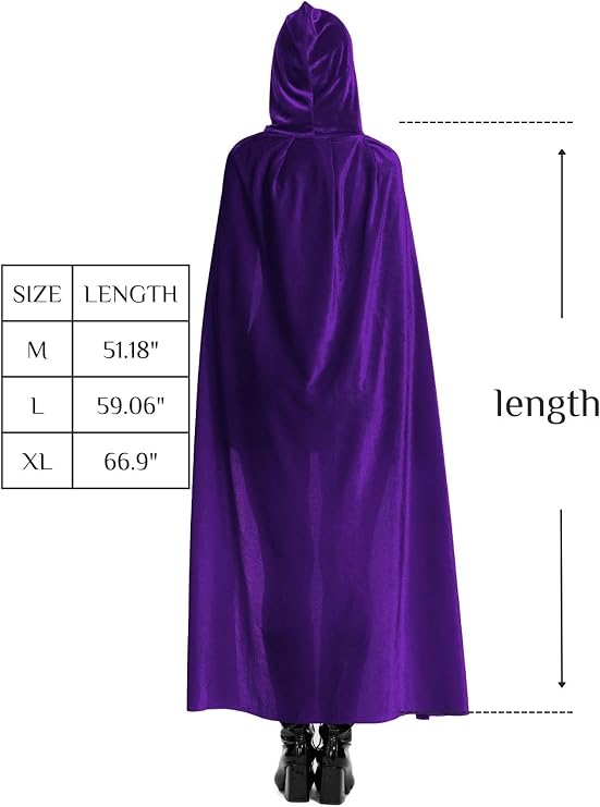 Raven Cape for Women,cloak with Hood Women,red Riding Hood Cape,purple Cape with Hood Raven Cosplay Cape,purple Hooded Cape