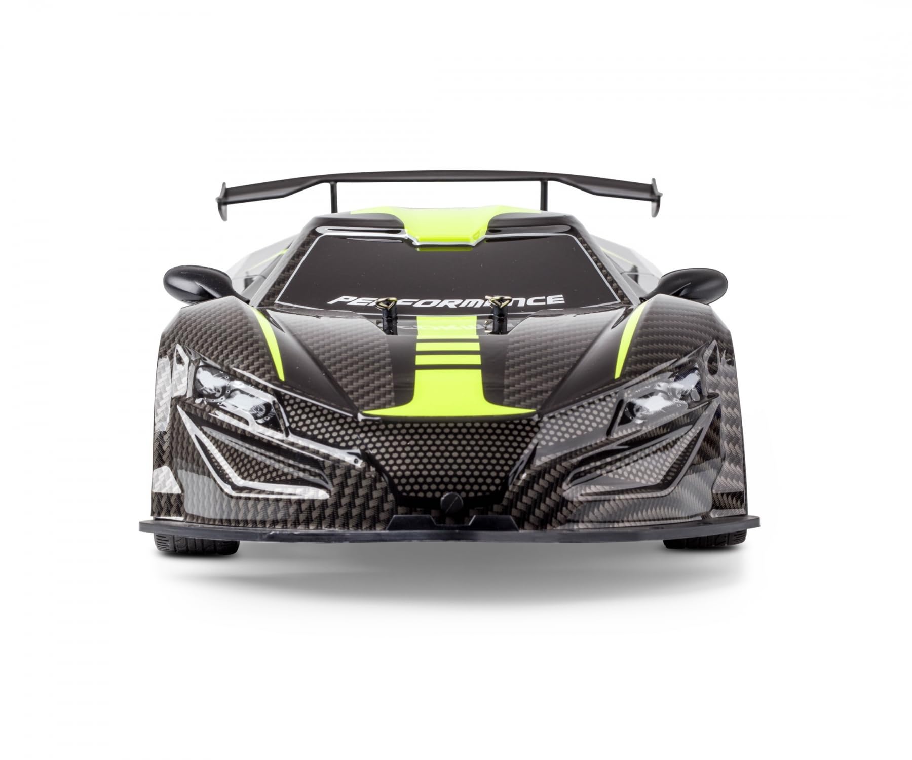 Carson 500404249 1:10 Night Racer 2.0 2,4 GHz 100% RTR żółty - zdalnie sterowany samochód, oświetlenie LED, w zestawie baterie i pilot zdalnego sterowania, czas jazdy ok. 40 min