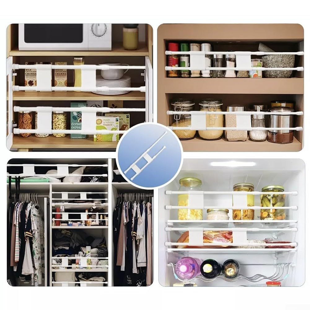 2 Barre Frigorifero Regolabili 40-70cm Con Divisori - Per Camper E Casa - Foto 3