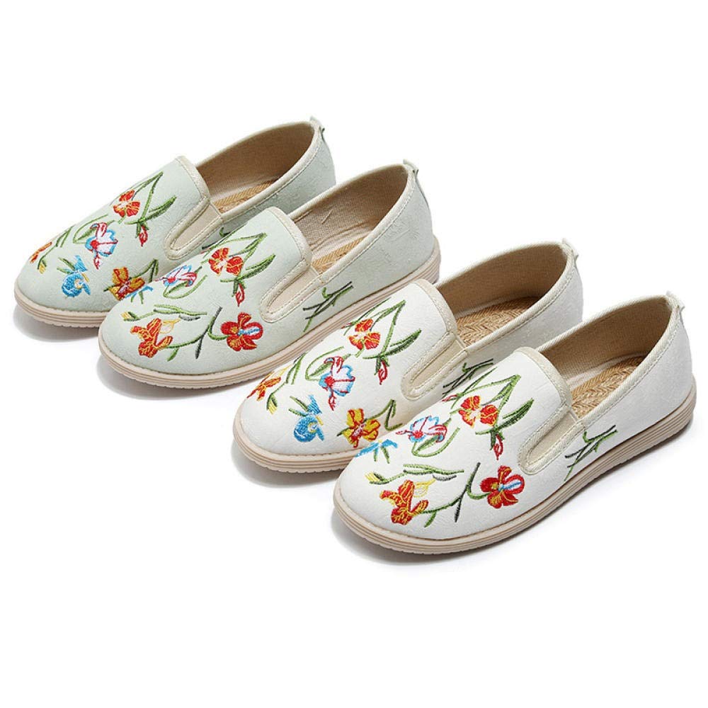 LGYKUMEG Scarpe Ricamate Da Donna Vintage, Ballerine Ricamate Con Caprifoglio Tradizionale Cinese Scarpe G 821937