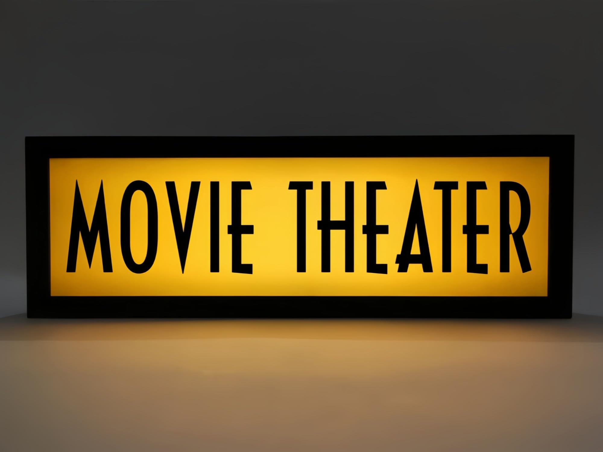 Photo 1 of Movie theater RGB LED Neon Lightbox Wall Mountable Pulsing Dimmable Light Sign Illuminated Lights for Recording Studio Cinema Libraries Cafes Home Company USB Powered