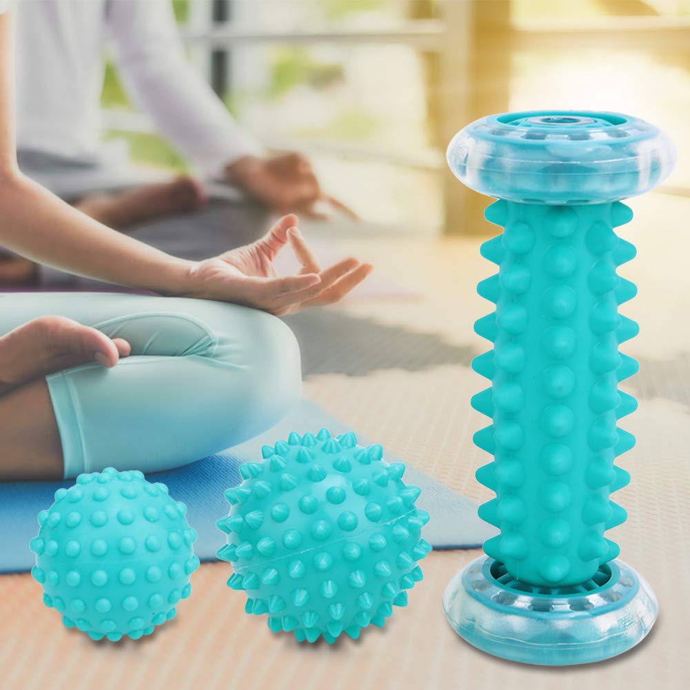 POENVFPO Juego de Bolas de Masaje con Puntas, Bola Masajeadora de Material TPE para Parte Trasera del Pie para de Tejido Profundo y Recuperación Muscular en Casa u Oficina