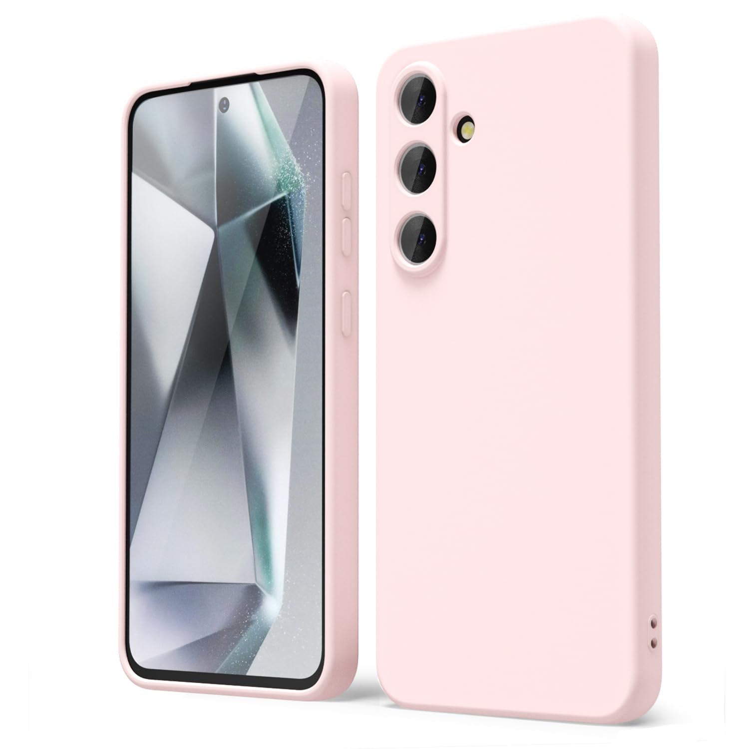 oakxco for Samsung Galaxy S24 FE Phone Case Liquid Silicone, Thin Slim Soft Rubber Gel TPU Plain Simple Cover for Women Girl Cute, Matte Solid Color,