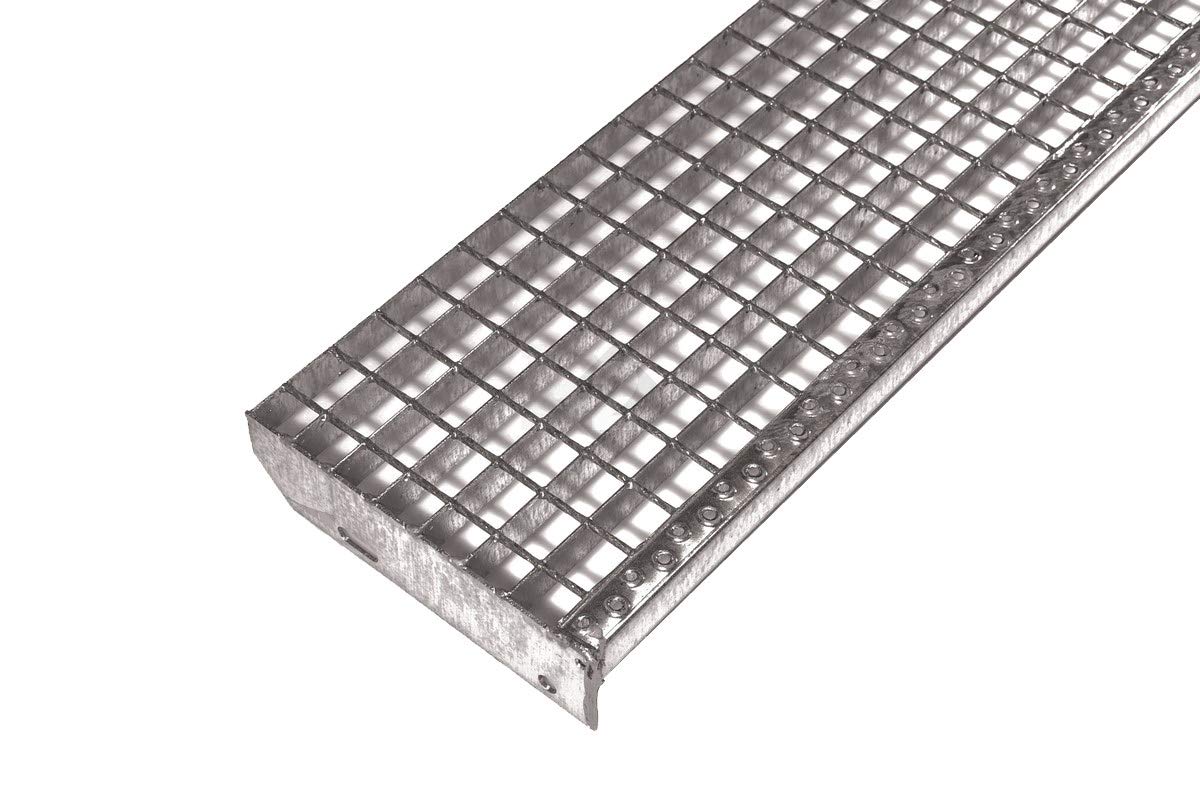 B2 Treppenstufe Gitterroststufe Schweißpress verzinkt 1000x270 mm 30/30