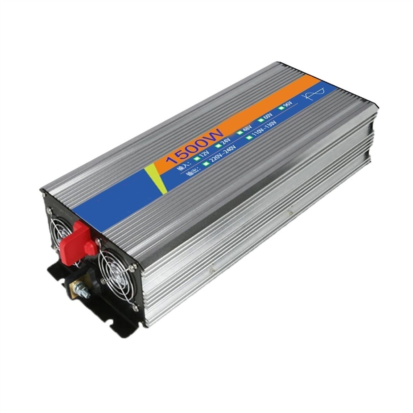 Solar Inverter, 1500W 12V Household Air Conditioning Water Pump Power Station Photovoltaic Charging Sine Wave Solar Inverter