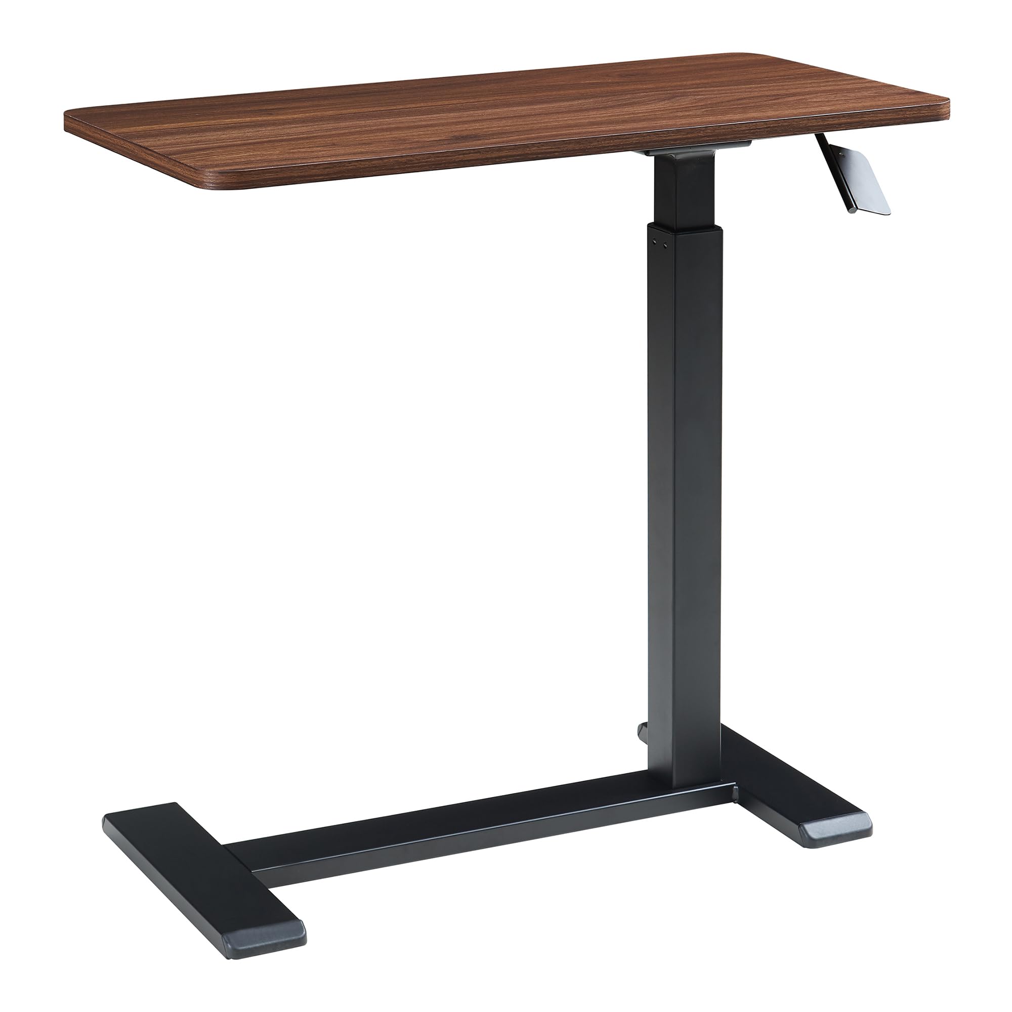 [en.casa] Stehpult höhenverstellbar Klirg Betttisch mit Rollen mobil Beistelltisch 66-92 x 68 x 36 cm Laptoptisch für Homeoffice Stehtisch Walnussoptik/Schwarz