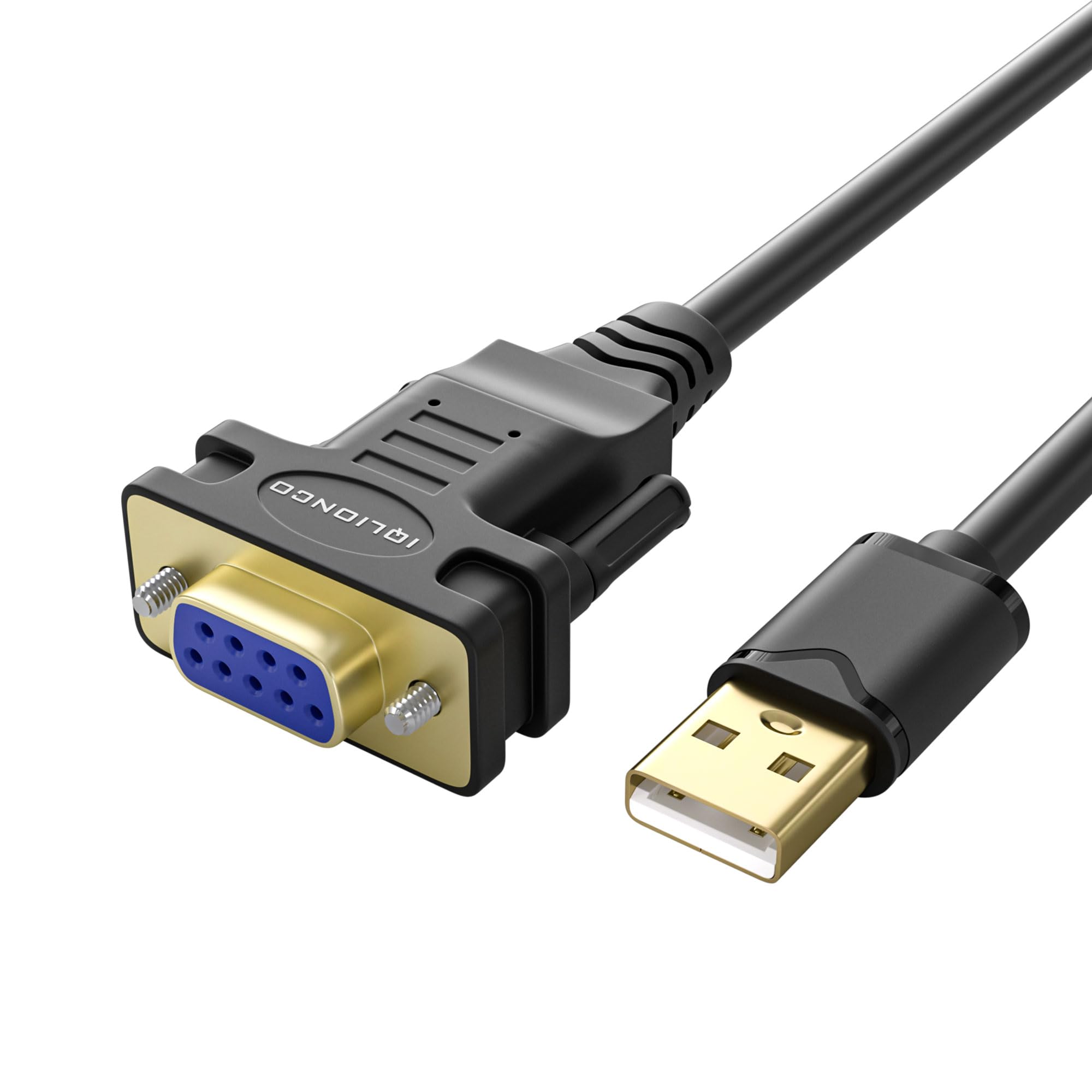 Adaptador USB a RS232 de 6 pies con chipset FT232RL, cable serie USB 2.0 hembra compatible con Windows 11, 10, 8, 7, Vista, XP, 2000, Linux y Mac OS