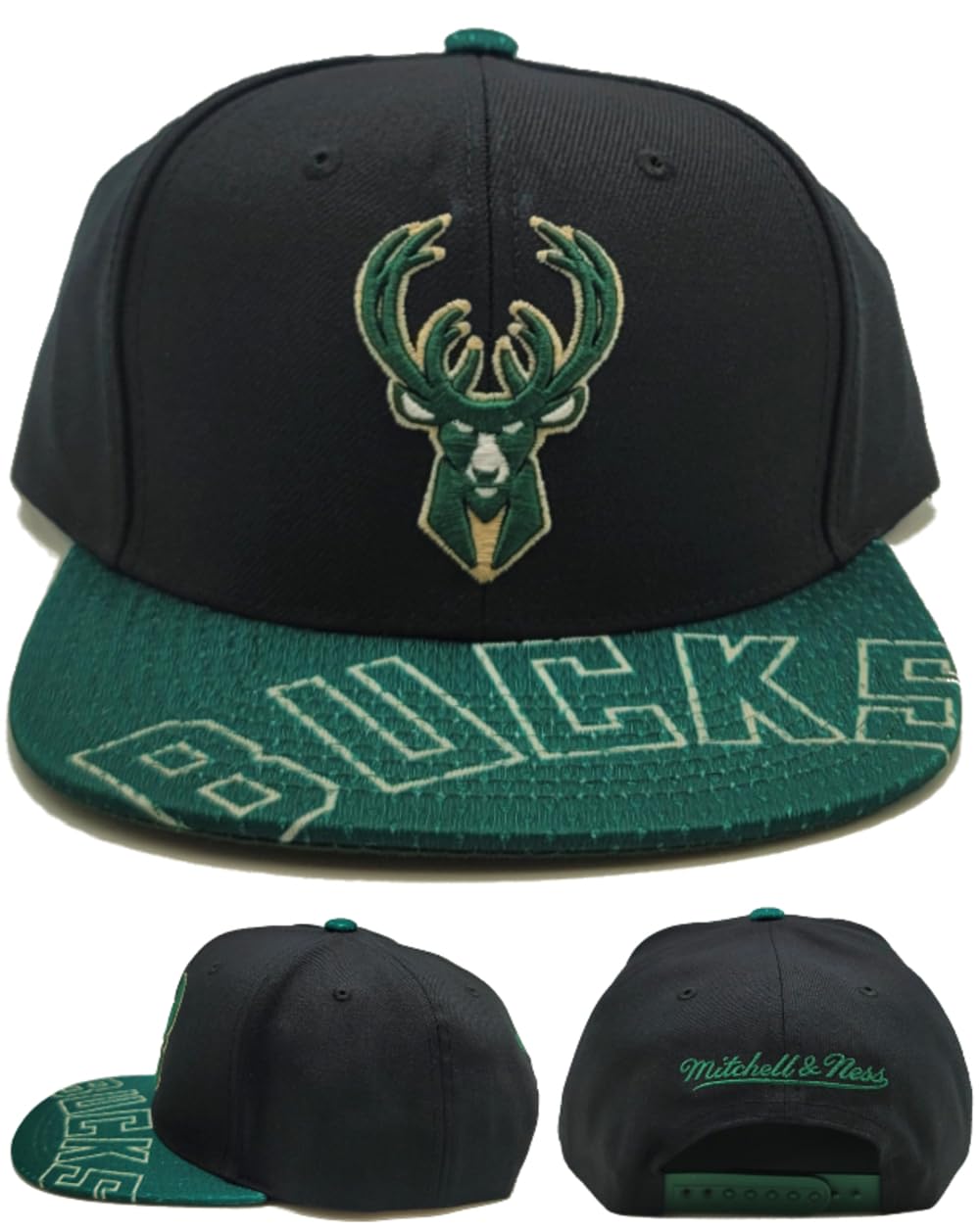 Casquette Milwaukee Bucks Mitchell & Ness réglable pour protéger du soleil - 8