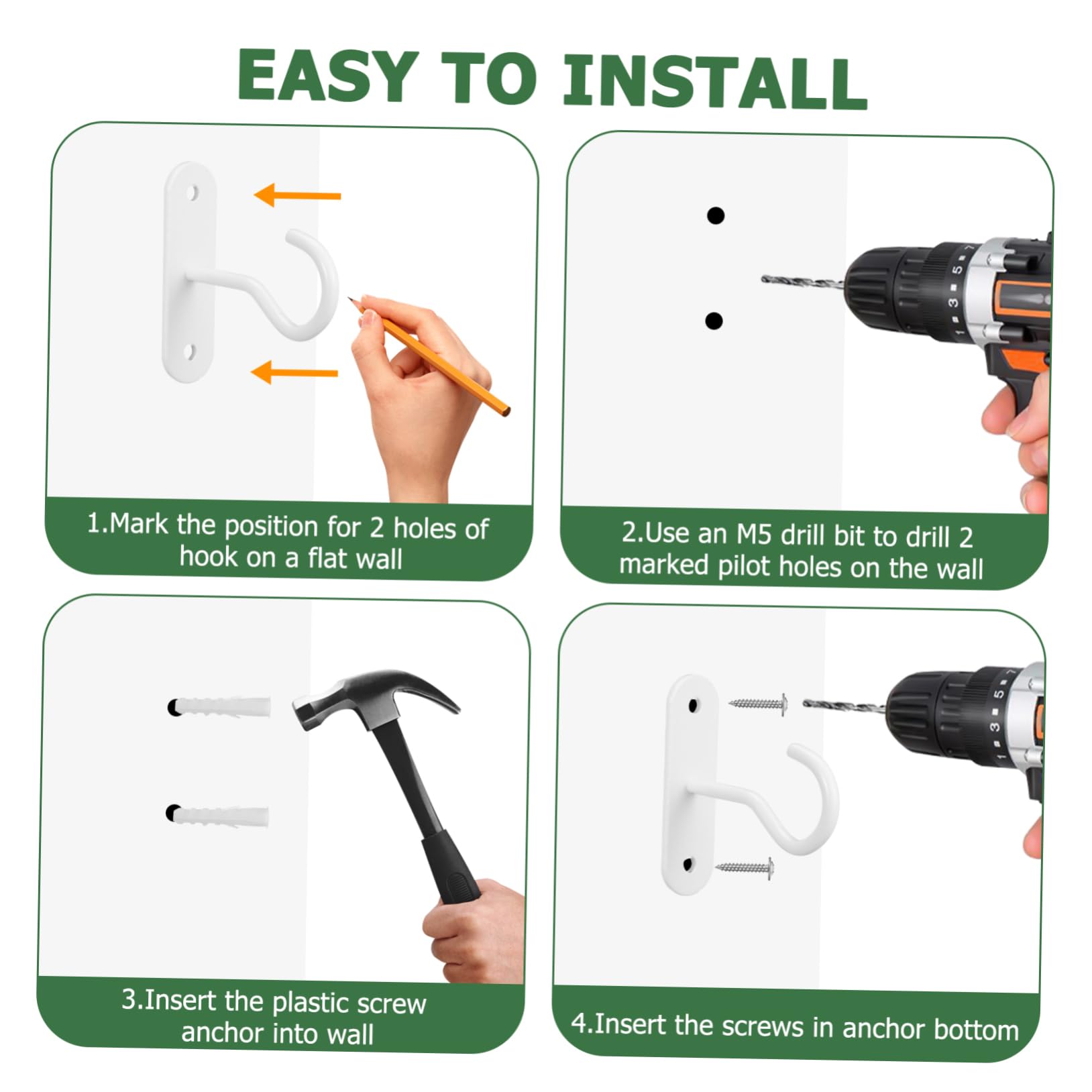 Kisangel 10 Piezas Ganchos Colgantes para Plantas Colgador De Pared De Plantas Gancho De Plantas Ganchos para Colgar En Interiores Perchas para Plantas Colgador De Plantas Planchar