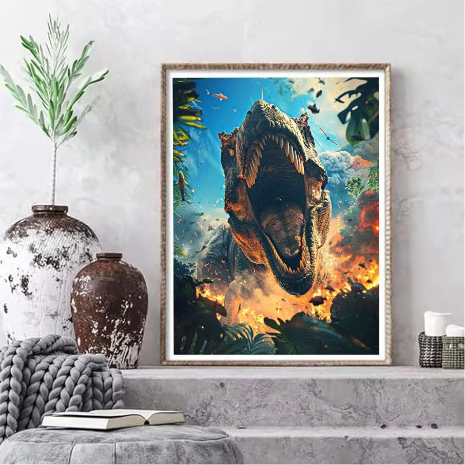 Broderie diamant kit complet dinosaure avec accessoires de diamond art 5D - 2