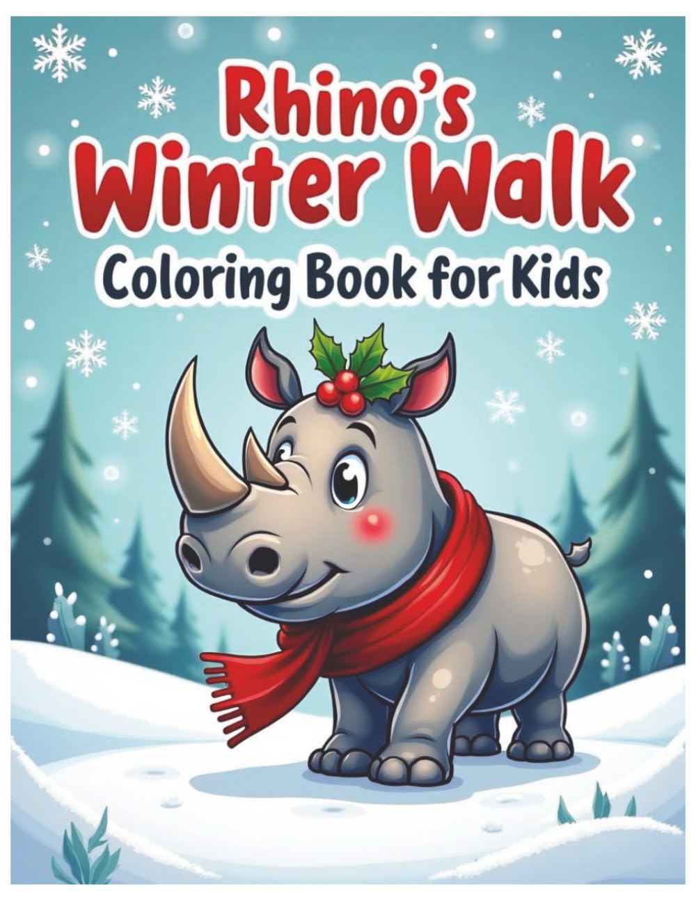 Rhino's Winter Walk Christmas Coloring Book for Kids, adorable birds designed Clean & Bold, Easy to Color: Christian Christmas Coloring Book, Kids ... Hollies, Decorations, Christmas Celebrations