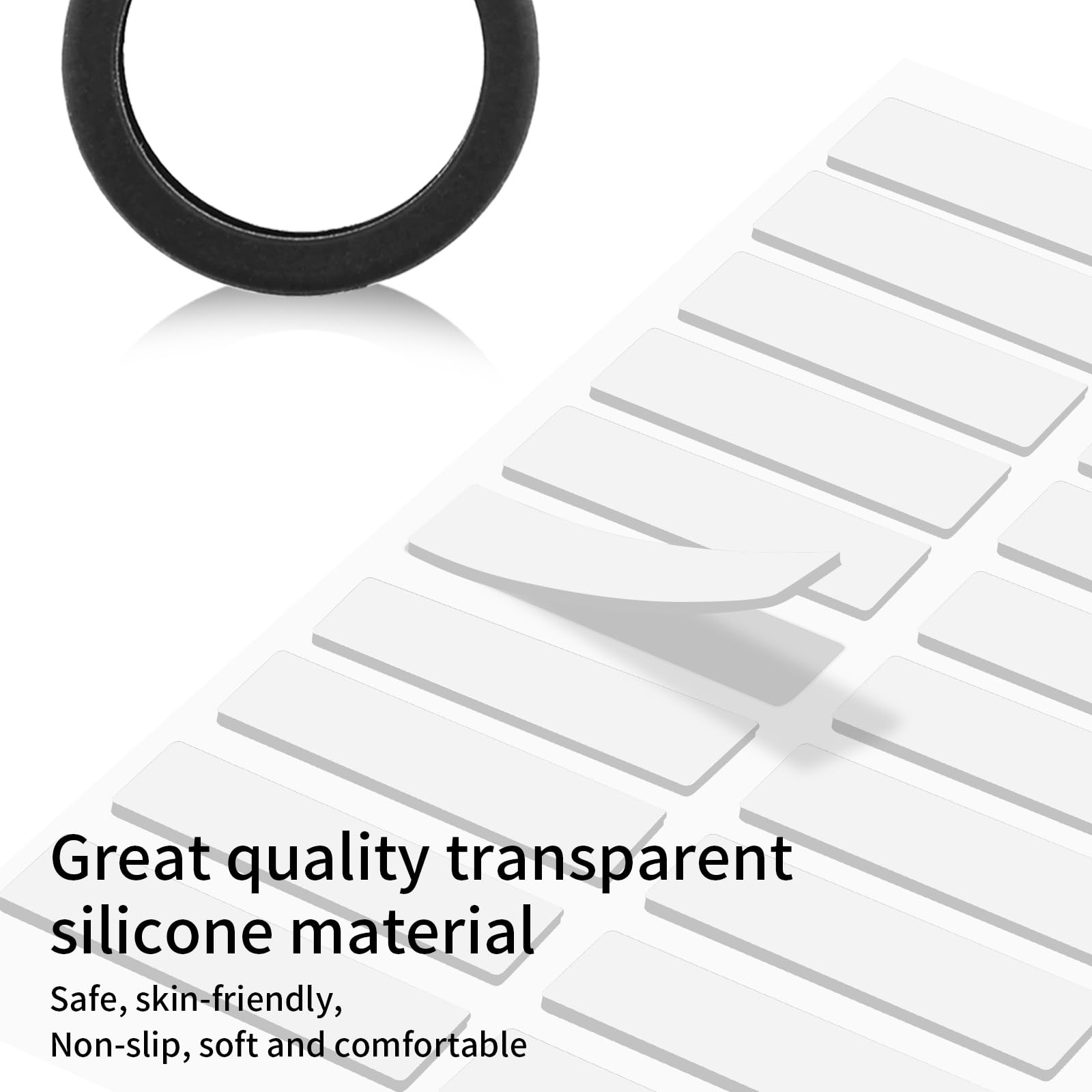 Lasuroa 160szt Inteligentny Regulator Rozmiaru Pierścienia do Oura Gen 4/3/Samsung Galaxy/Ultra Human AIR/RingConn 2/1, Niewidoczny Reduktor Rozmiaru Pierścienia do Luźnych Akcesoriów Pierścieniowych
