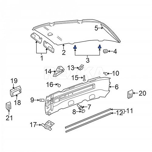 Miniatura 6 de Rexka 20 unids M6.3 Splash Shield Cubierta de la rueda Cubierta de parachoques Retenedor Clip Pin Remache para Jeep Dodge Ram Chrysler 6501916 GM