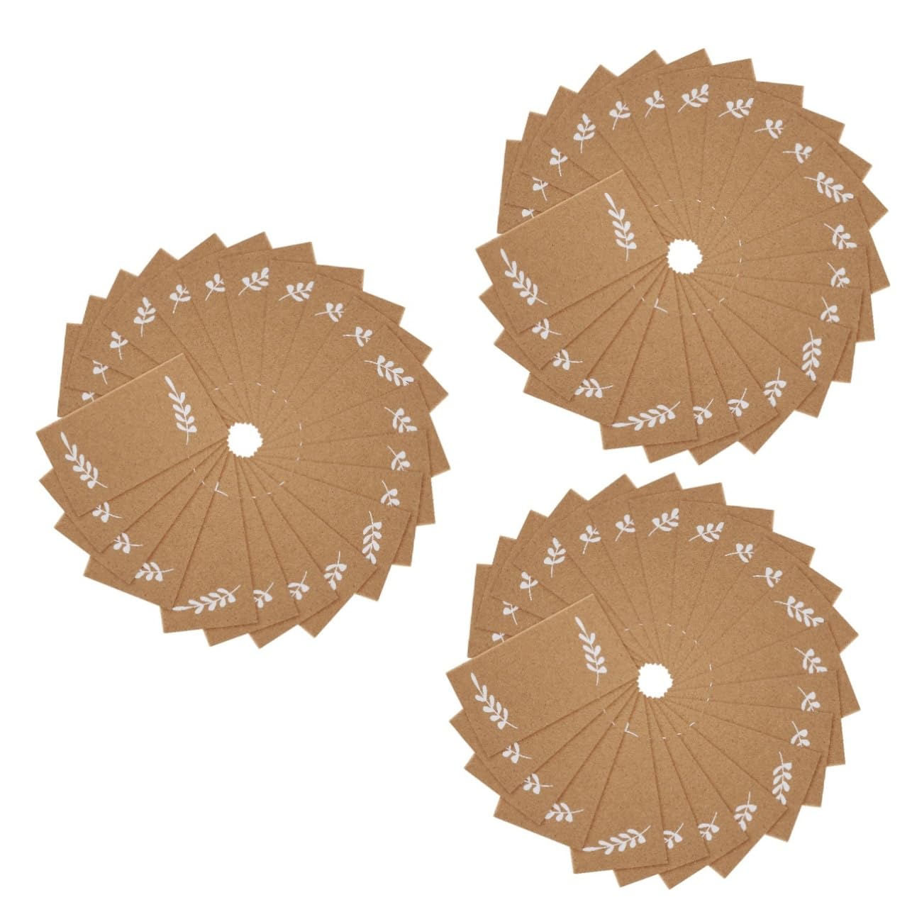 3 Ensembles Cartes De Place Avec Motif Étiquettes Vierges Pour Mariage Et Fêtes Dépliées Pliées Pour Indiquer Sièges Et Vos Événements 100 Pièces * 3