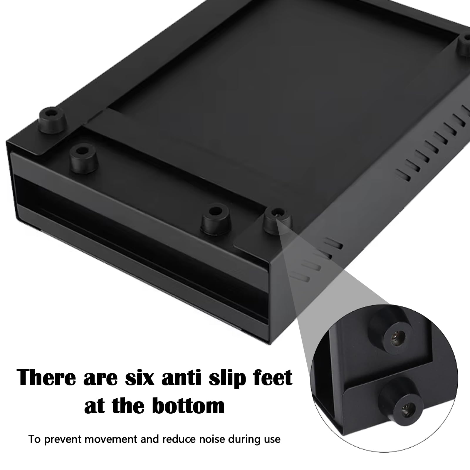 Contenitore Fondi di Caffè per Portafiltro, 35 x 25 x 8 cm Contenitore in Acciaio Inox per Macchina Portafiltro per Espresso Portafiltro Cassetto per la Preparazione del Caffè, Nero