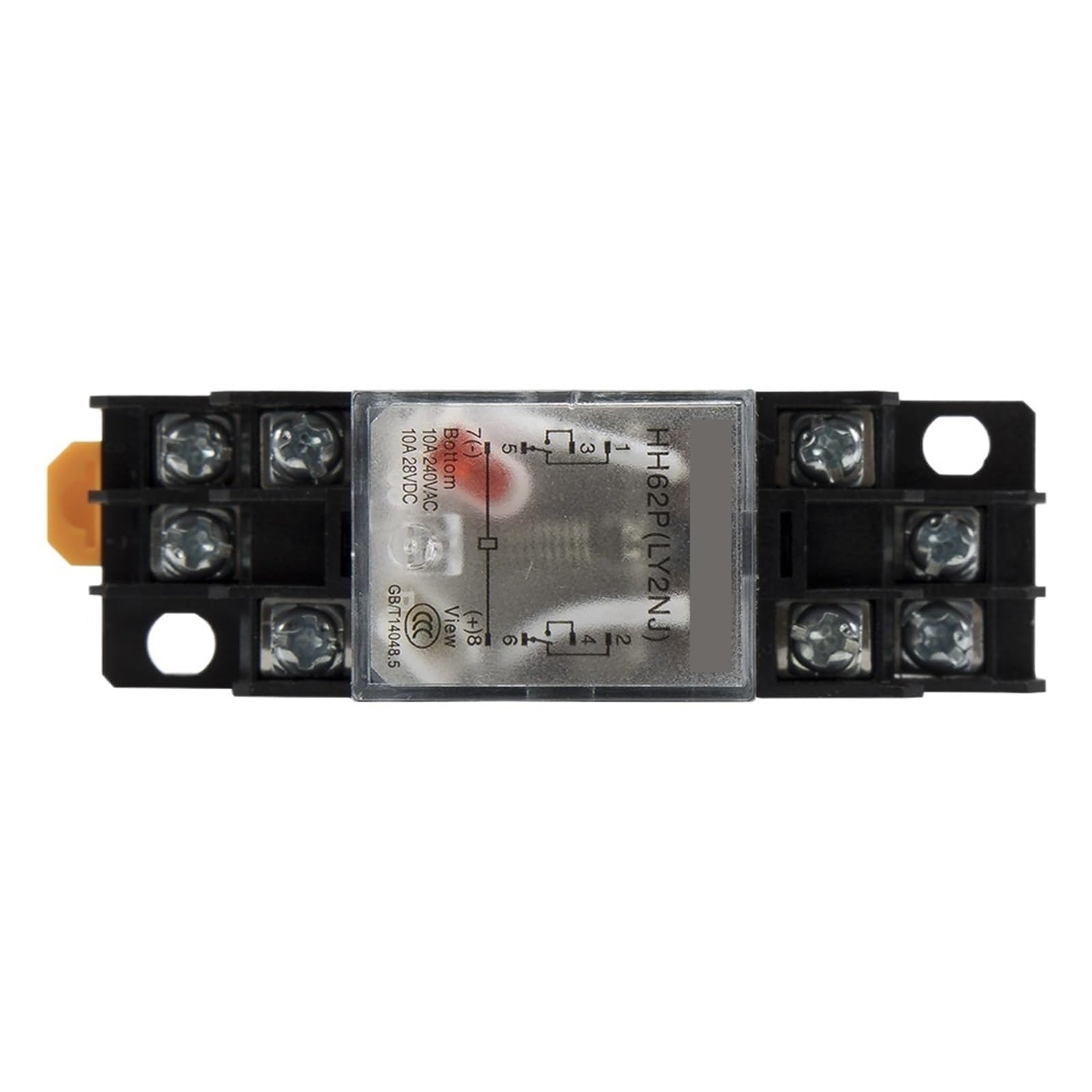 Relé electromagnético con indicador LED, lote de 10 unidades, con base de zócalo, serie LY2 HH62P, CA 220 V, 110 V, 24 V, 12 V, LY2NJ HH62PL(12VDC)