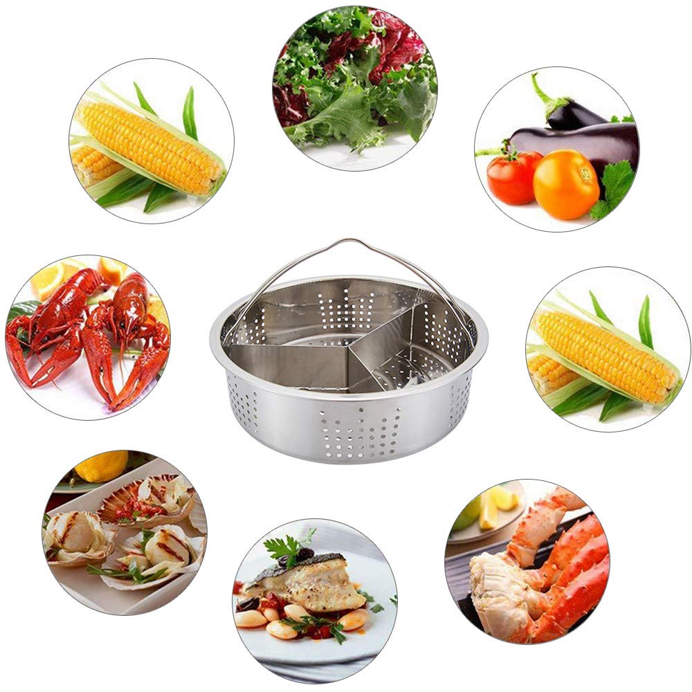 Grille De Cuisson Vapeur En Inox - Lot De 2 - Pour Autocuiseur, Instant Pot - 20x4.5 Cm - Support Aliments