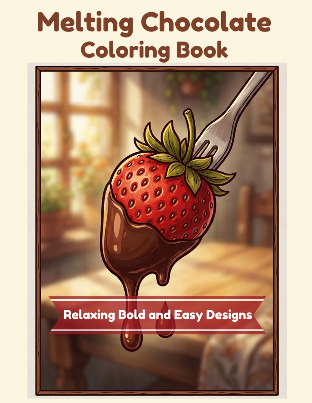 Melting Chocolate Coloring Book: Satisfying Bold and Easy Designs for Stress Relief, Featuring Sweet Treats and Cozy Relaxation