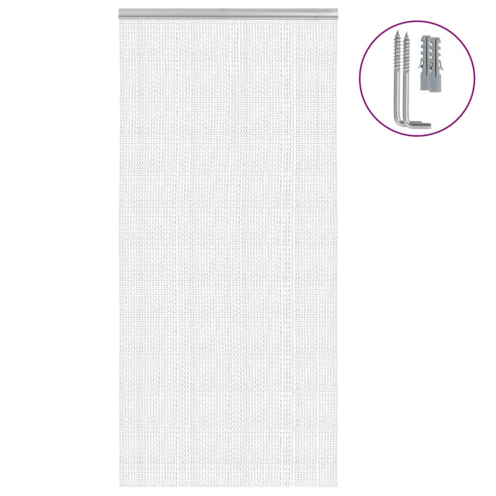 Generisch Türvorhang aus Ketten 100x212 cm Aluminium,Heim Garten,Dekoration,Fensterdrapierung,Fliegengitter-4010015