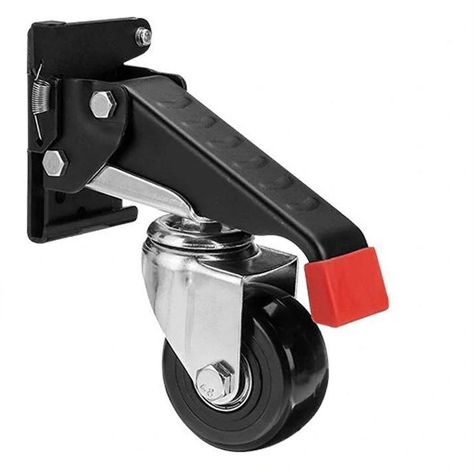 1x Supporto Laterale For Caster Da Banco Da 2,5 Pollici Durevole Con Viti Di Montaggio Ruota Girevole Retrattile Ruote Mobili For Tavolo Macchinari