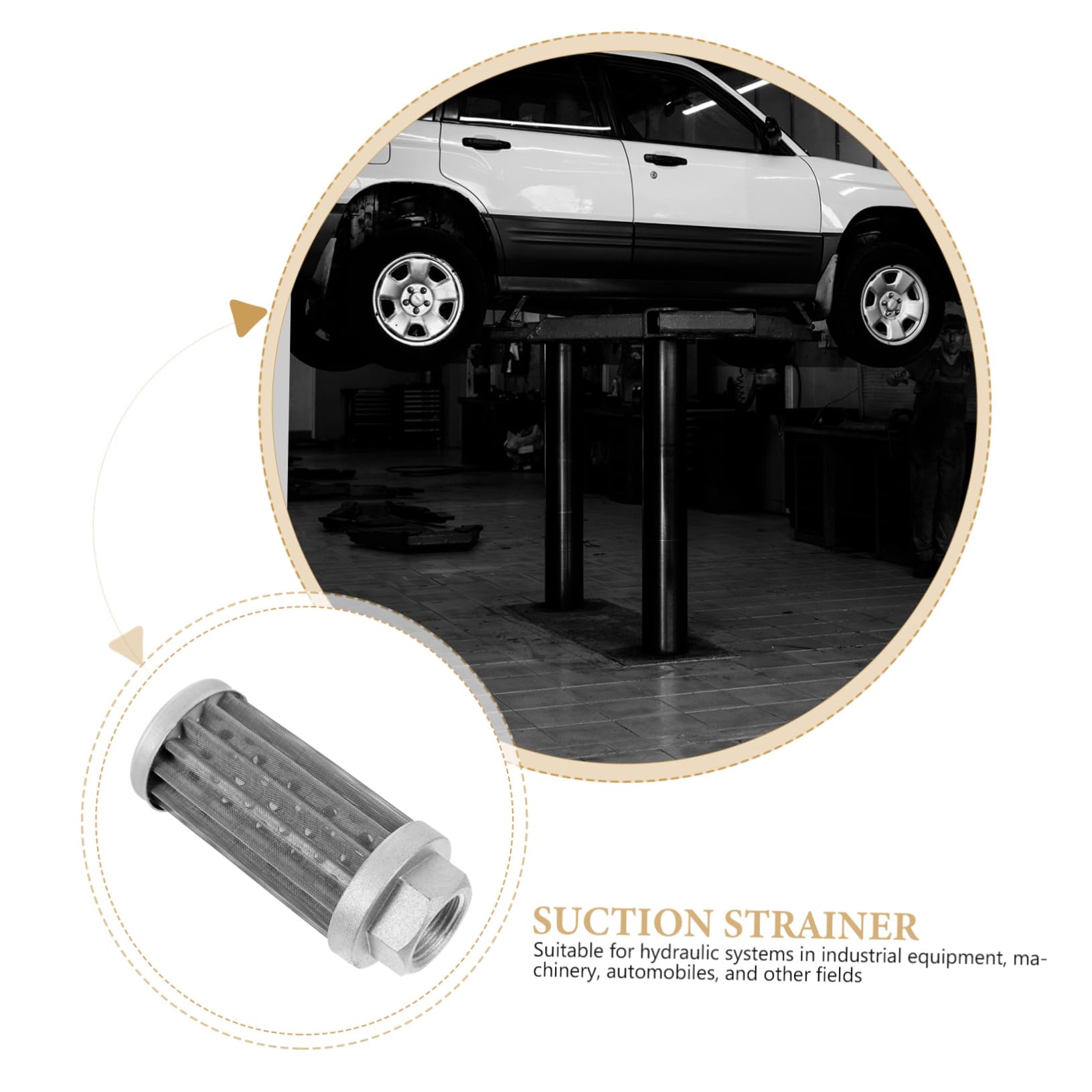 MUSISALY Wide Compatibility Hydraulic Suction Filter Replacement Oil Strainer Prevents Damage and Extends Lifespan