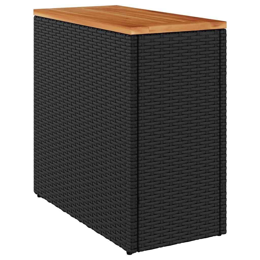 vidaXL Garden Side Table | Black and Brown