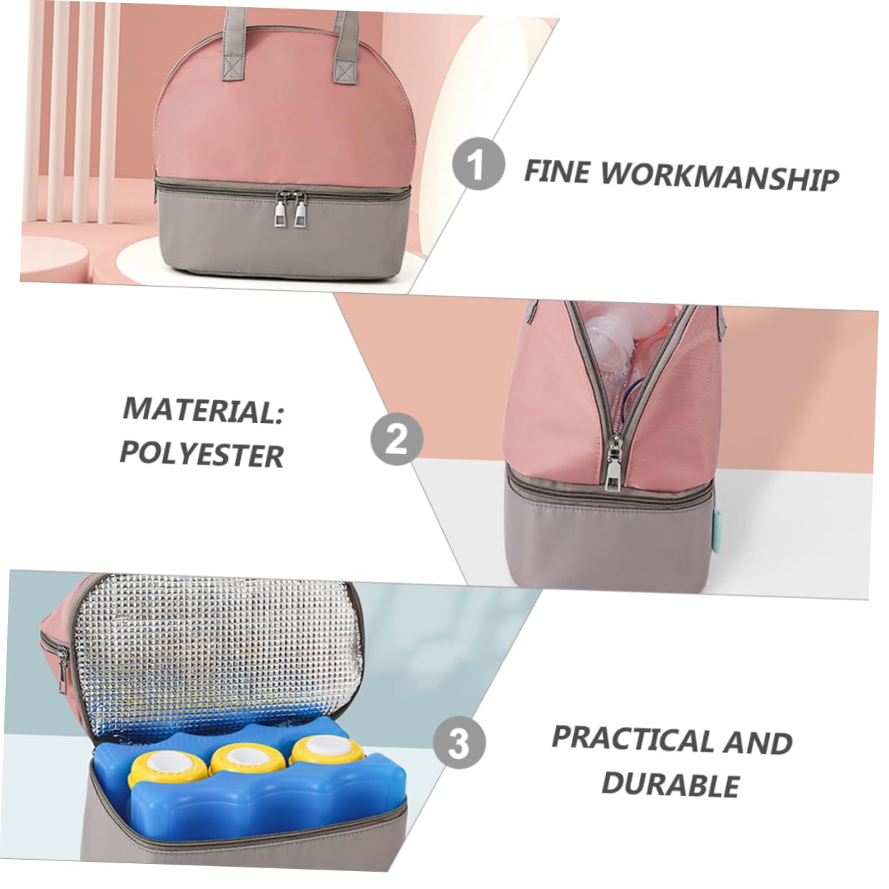 Abaodam Lot De 2 De Rangement pour Lait Maternel pour Biberons d'allaitement pour Conserver La Fraîcheur pour L'extérieur