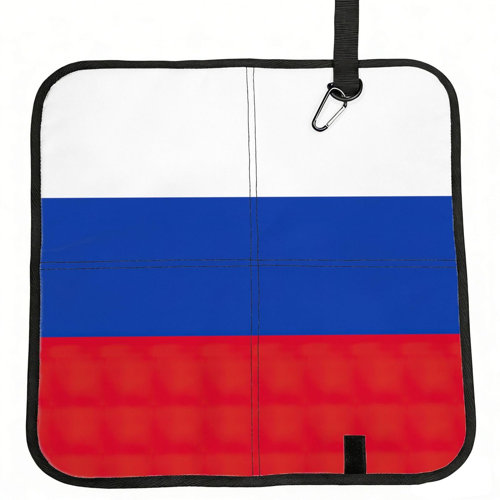 NImongt Russian Flag Print Portable Chair Pad Foldable Seat Cushion Outdoor Seating Office Picnic Camping