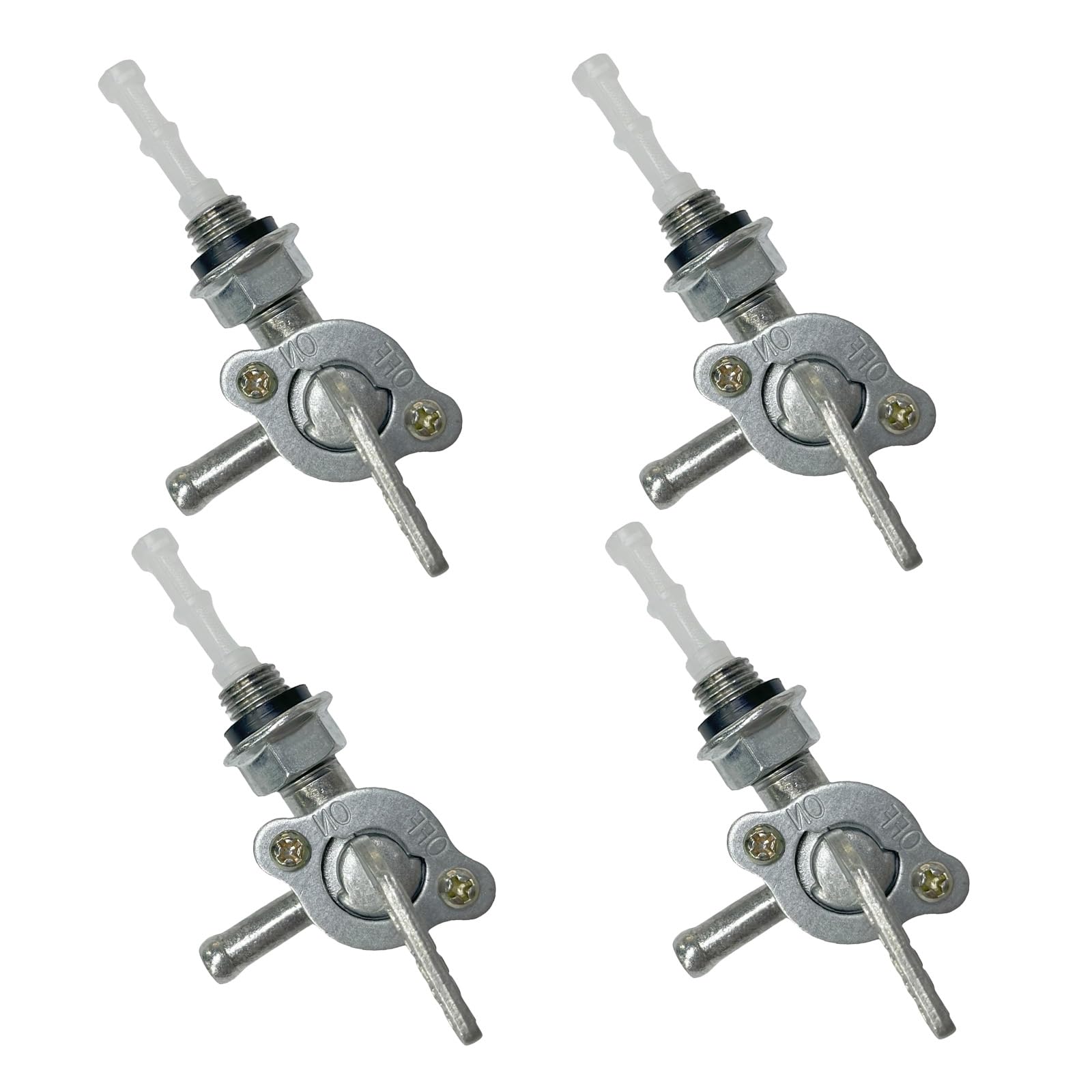 4 Stück Benzinhahn, Kraftstoffschalter Mit 8mm Anschluss, Ventilpumpe Petcock Öltankhahn Petcock Ventil M10 X 1,25, Benzinhahn Universal Benzinhahn Stromerzeuger Schalter Benzinhahn Für Generator
