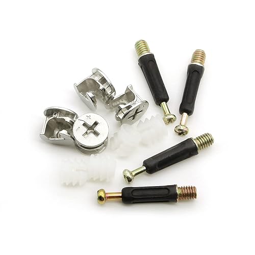 Miniatura 4 de 45 juegos de kit de conexión de muebles 3-en-1, accesorios de conexión de muebles con espiga, tuercas y tornillos de leva