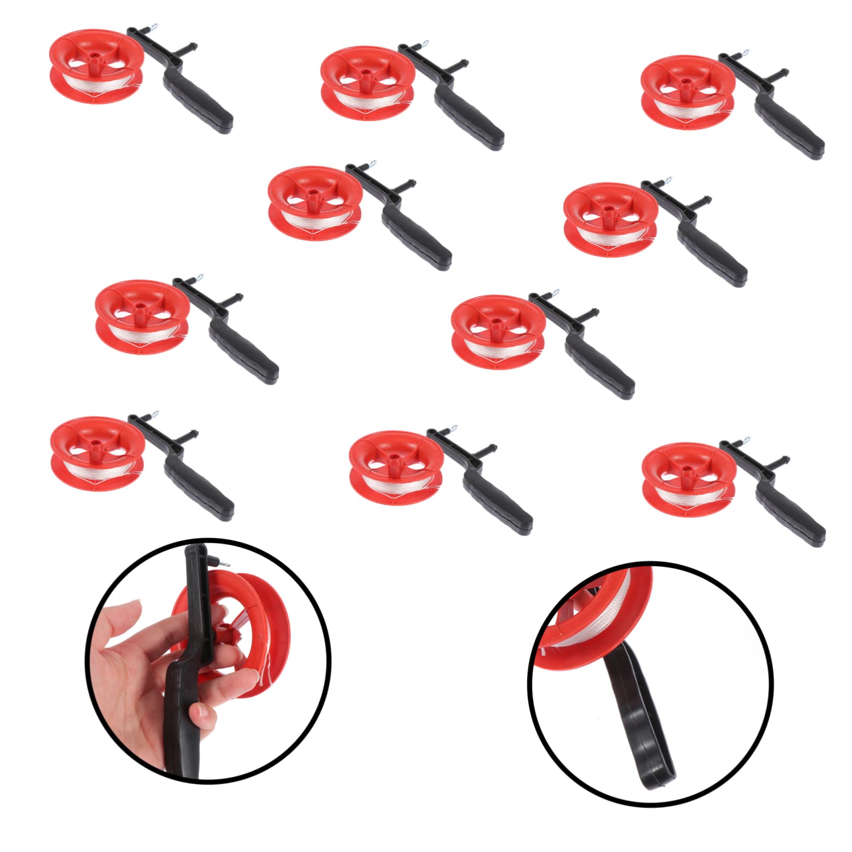 HANABASS Pcs Kite Reel Winder Hand-held Line Wheel Lightweight Plastic Line Spool for Kite Flying