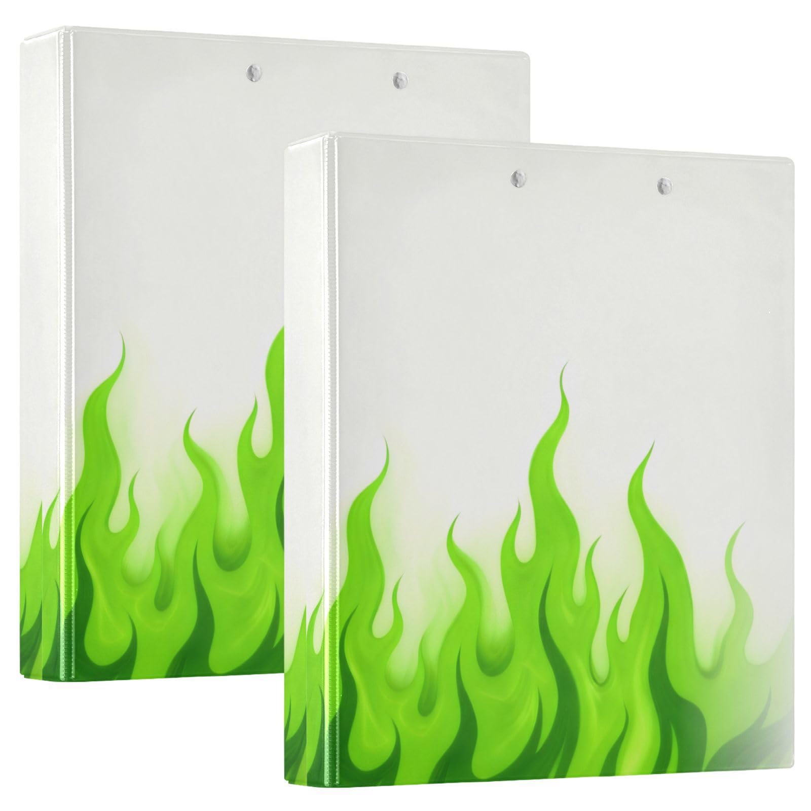 Raccoglitore per materiale scolastico da 1 e 1/2 pollici, bianco fluorescente verde freddo