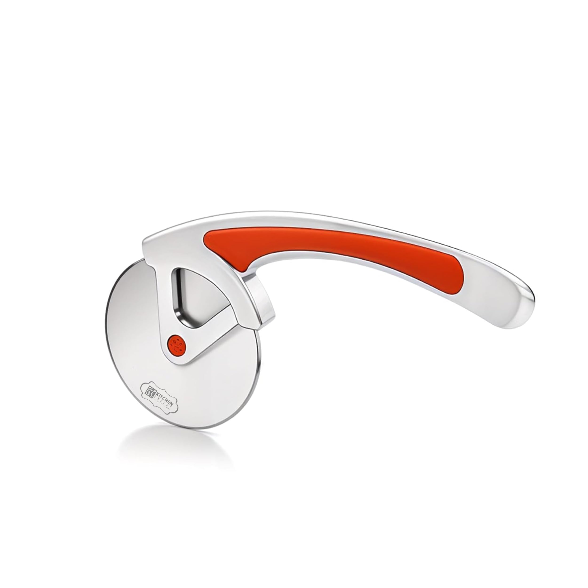 Kitchen Expert Premium Pizza Cutter | Smooth Rolling Blade | Ideal for Cutting Pizza/Sandwich/Breads/Burger/Paratha | Rotating Slicer | Strong Handle | Multipurpose | 1 Pc