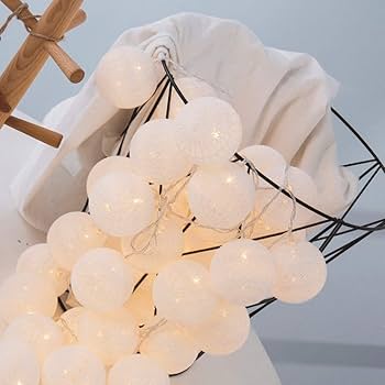 ホワイトLEDストリングライト 大人気！5cm球 6m 20灯 裸電球ホワイトタイプ LEDストリング