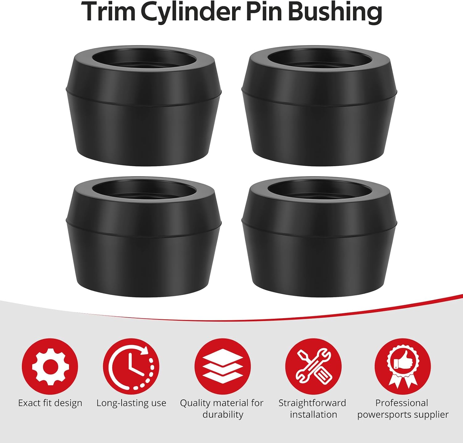 JAVIK 4Pcs Trim Cylinder Pin Bushing For MerCruiser Bravo I, II,III,X,XR,XZ Integrated Transom O.E.M# 23-807073