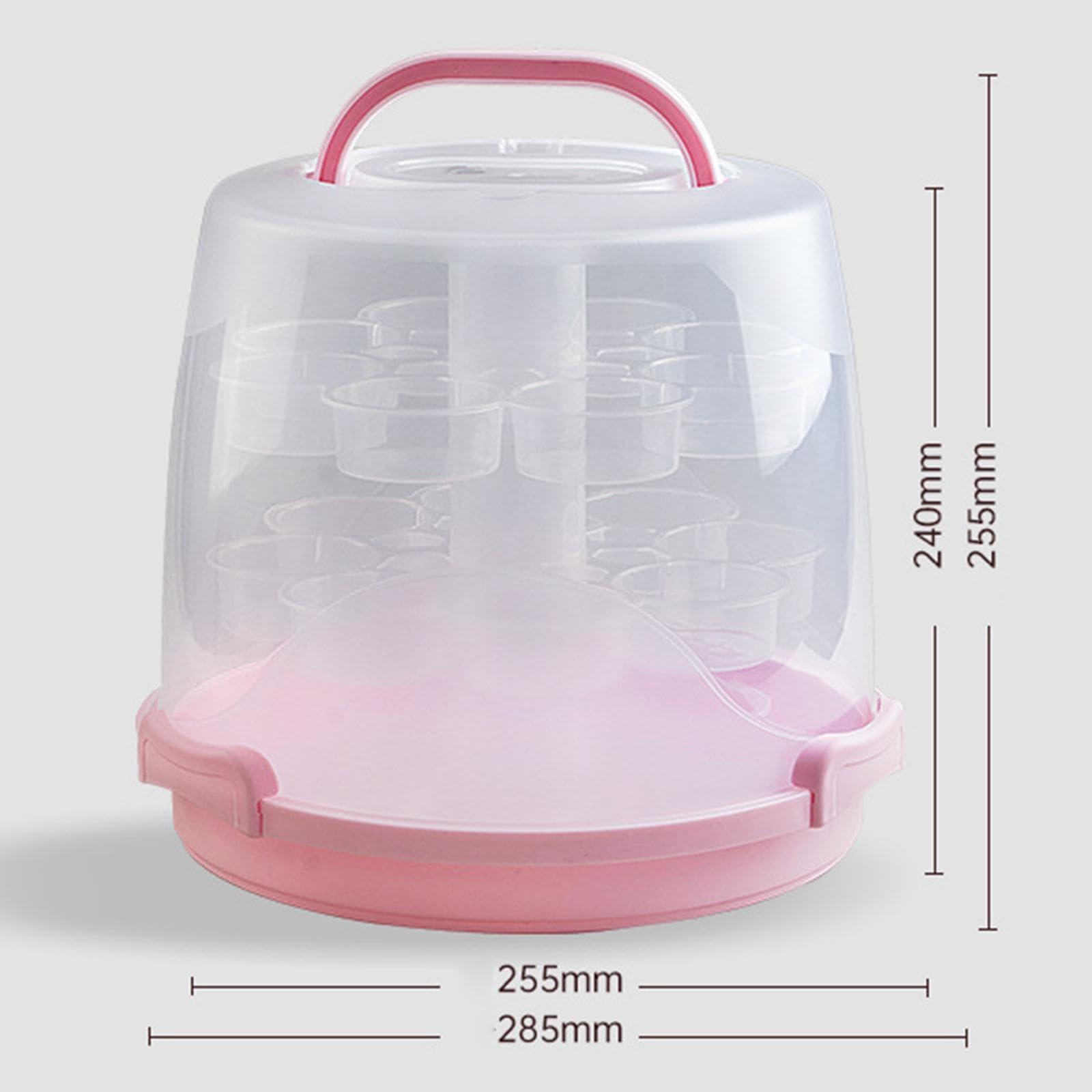 Sharplace Caja de Embalaje Multiusos para Panecillos, Pasteles Y Otros Usos, Ideal para Camping, Cumpleaños, Cocina Y Repostería Casera, 24 Compartimentos