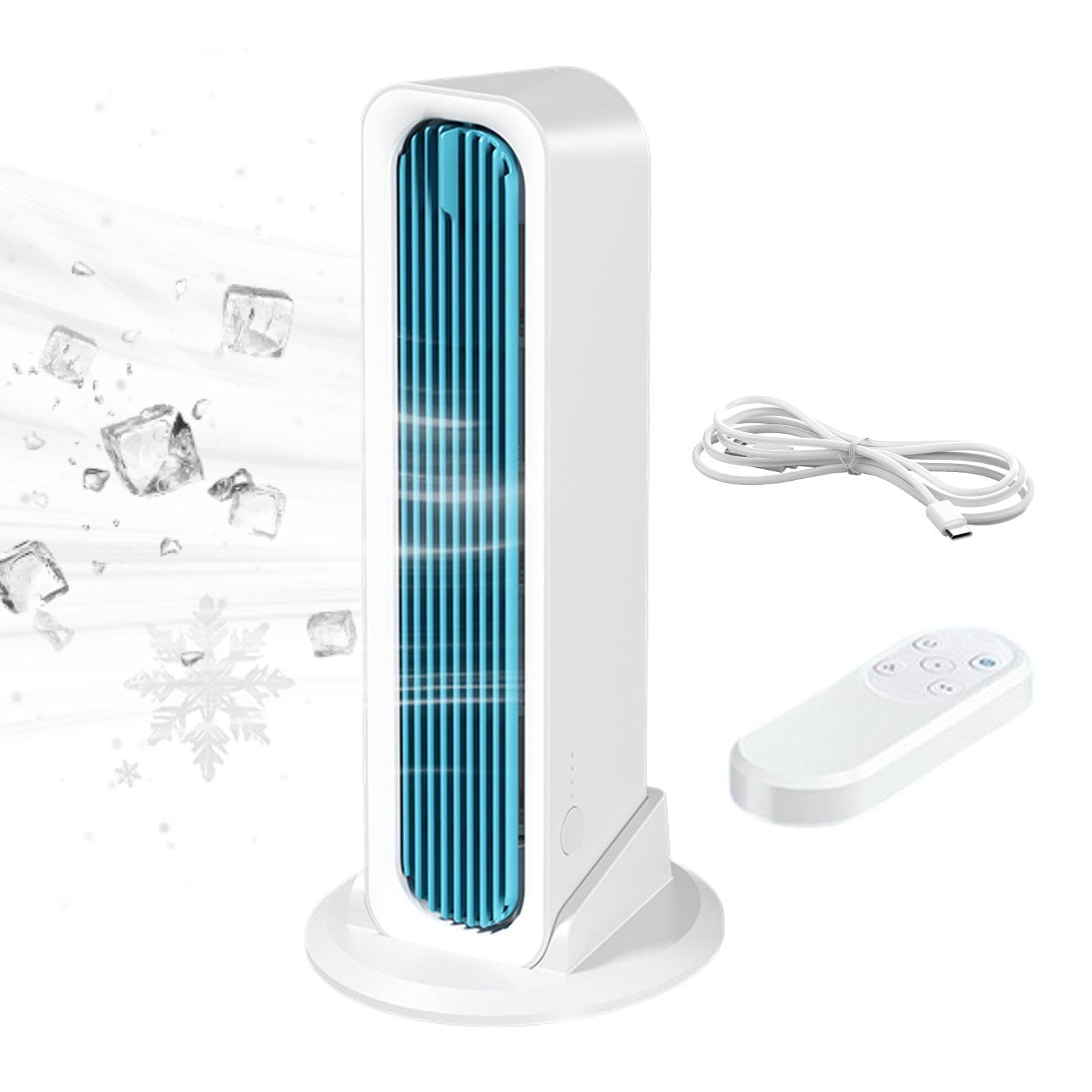 ventilatore portatile a torre – ventola di raffreddamento oscillante senza pale, silenziosa circolatore d'aria da scrivania per comfort estivo personale, casa, ufficio, camera da