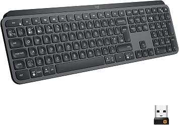 logitech Mx Keys For Business Illuminated Full Size Wireless English Q Keyboard - Black