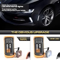 Vista 3 de VIPMOTOZ Luz LED blanca completa delantera + trasera cromada lateral para Chevy Camaro 2016-2022, lado del conductor y del pasajero, 4 piezas