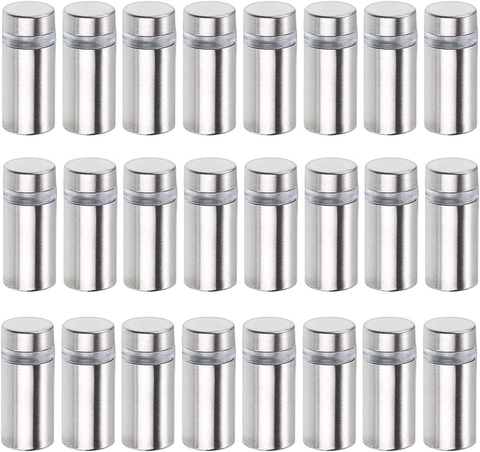 BTSKY 24 Pack Sign Standoff Screws 1/2 x 1 Inch, Advertising Glass