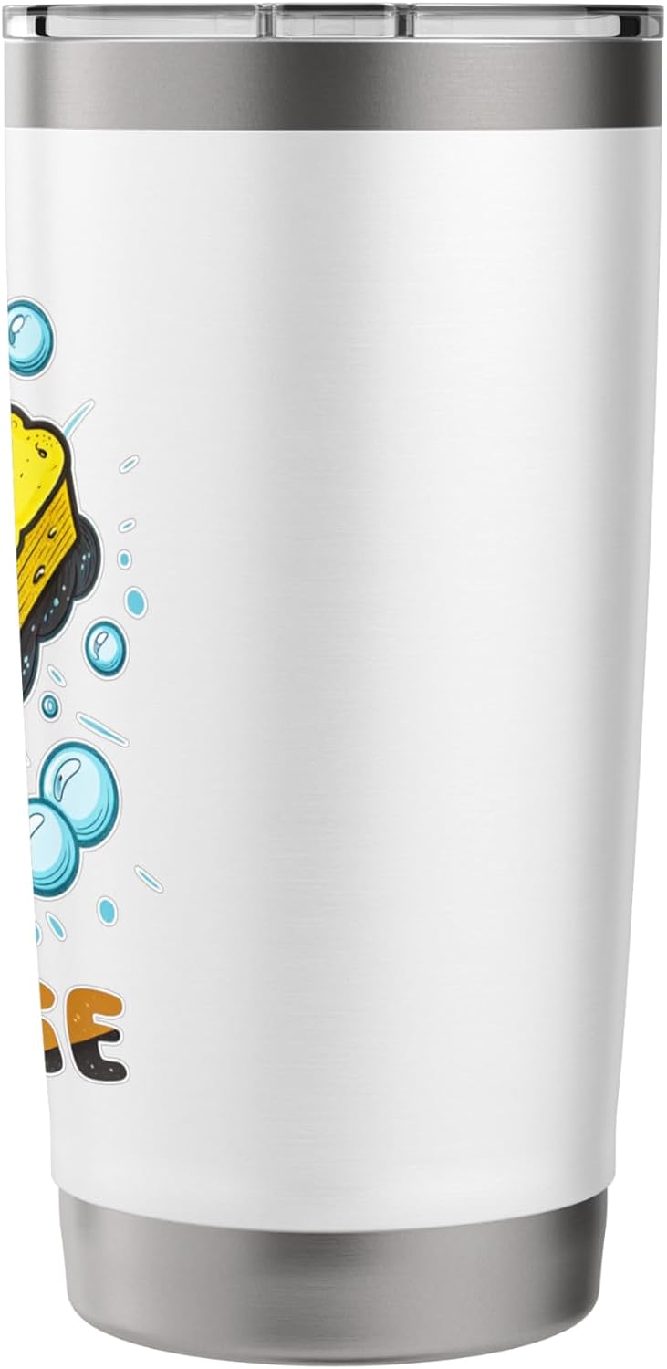 Fun Sponge and Bubbles Design Stainless Steel Insulated Tumbler image 2